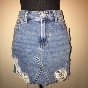 Distressed skirt